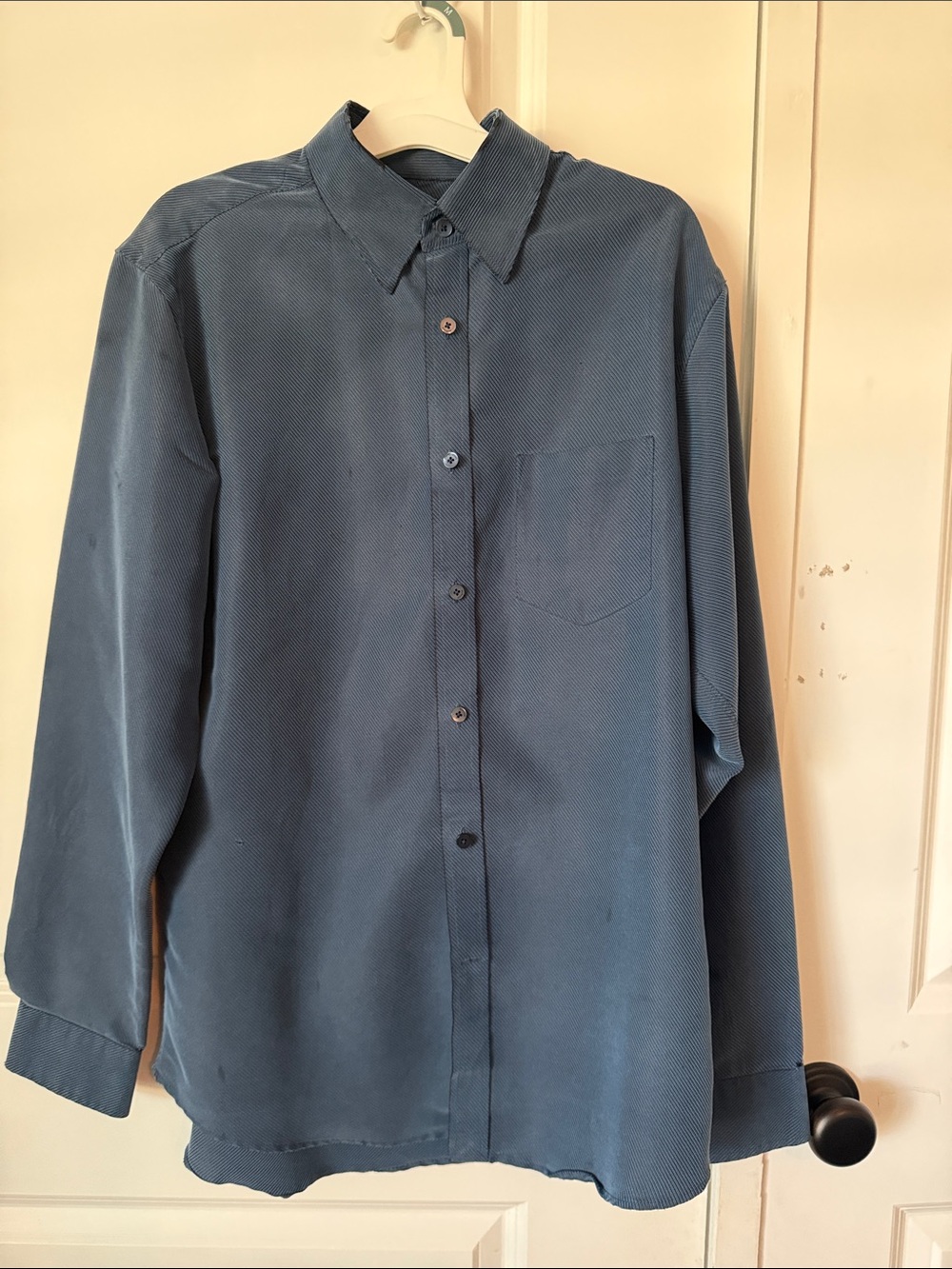 Murano Men's Slate Blue Long-Sleeve Button-Down Shirt